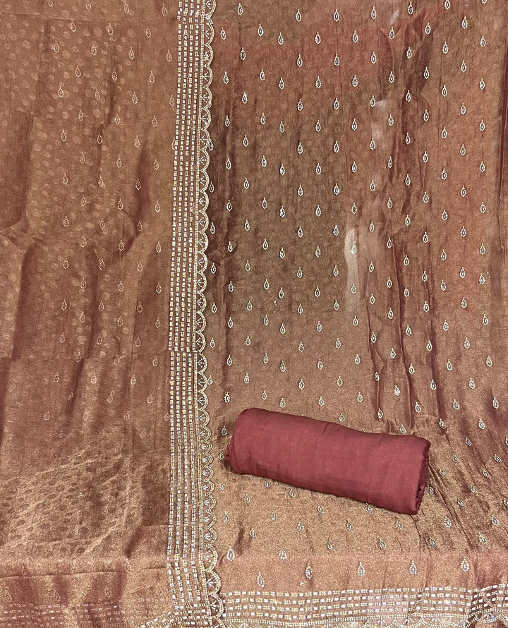 DESIGNER UNSTITCHED DRESS MATERIAL - IKEJ28