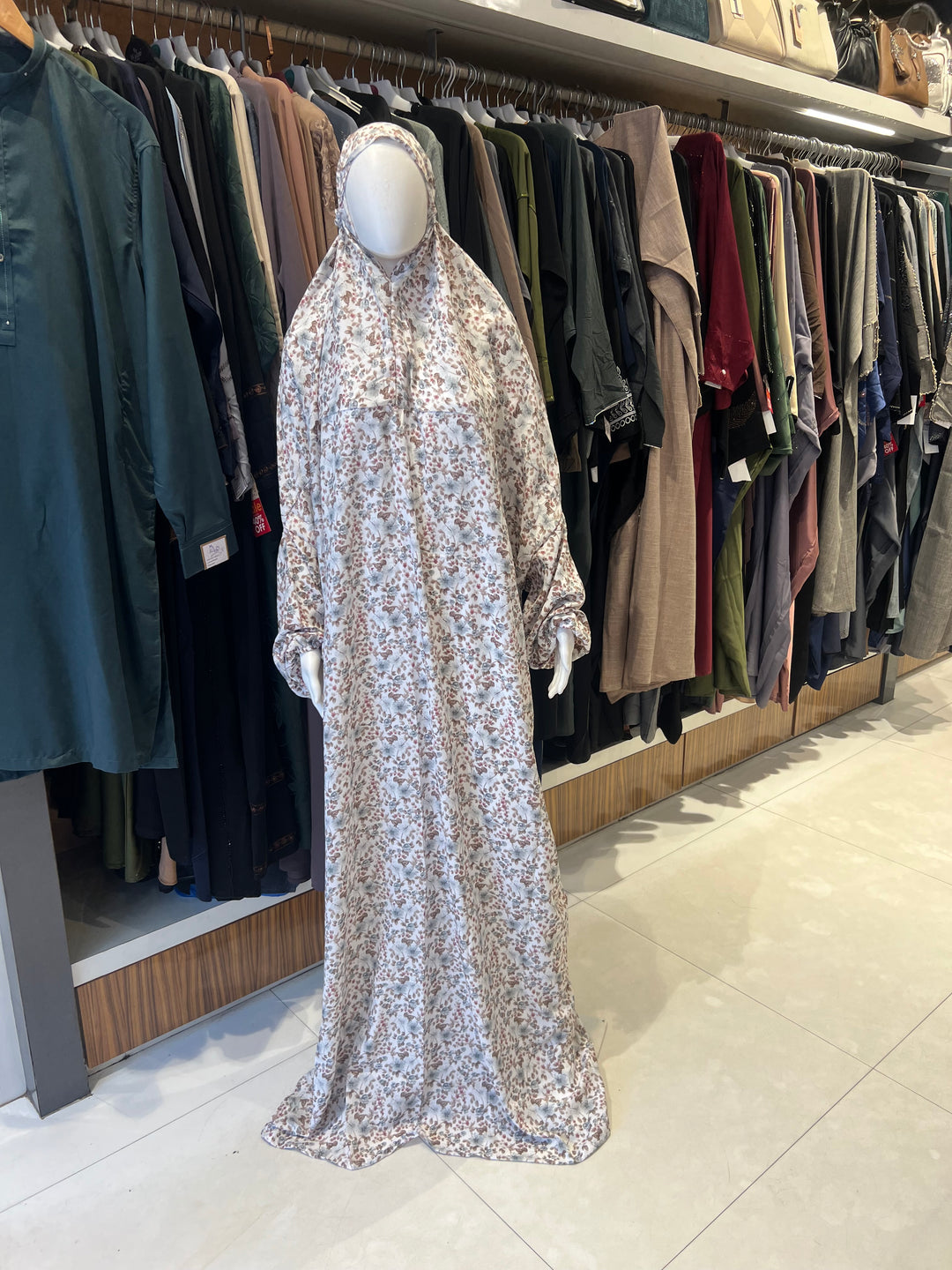 AYESHA PRAYER DRESS SOFT REYON PRINT EHRAAM NEW COLOURS (FULL LENGTH)BJ011