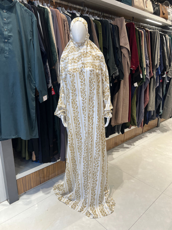 AYESHA PRAYER DRESS SOFT REYON PRINT EHRAAM NEW COLOURS (FULL LENGTH)BJ011