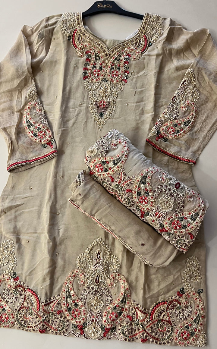 KHASHMIRI HAND WORK DESIGNER SUIT - BTA094