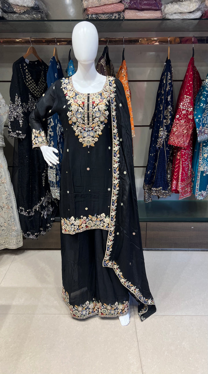 KASHMIRI HAND WORK DESIGNER SUIT - BTA093