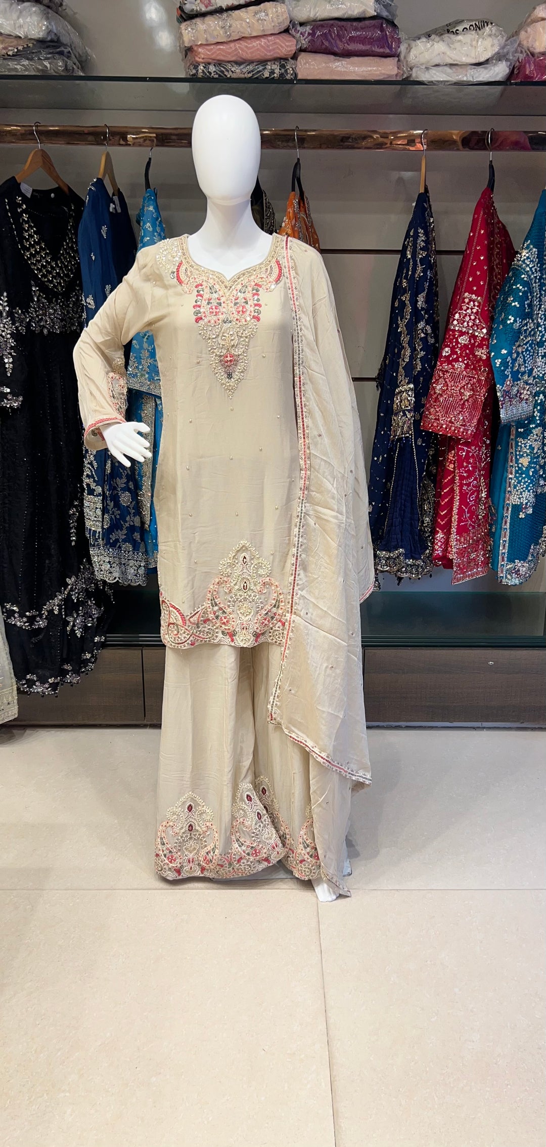 KHASHMIRI HAND WORK DESIGNER SUIT - BTA094
