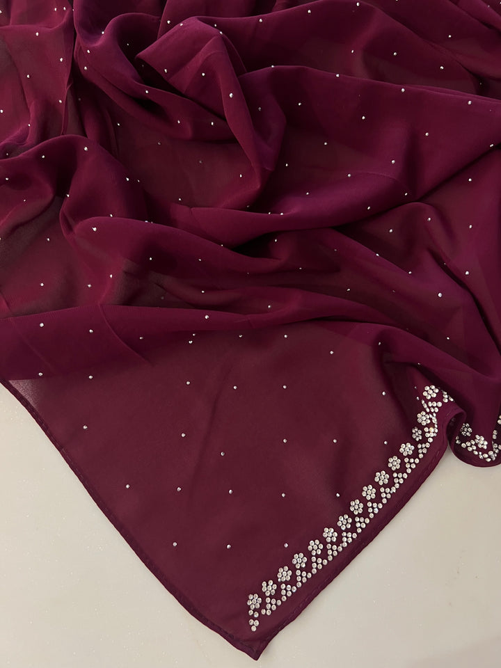 ANAYA FANCY STONE WORK HIJABS (1.75M*0.5M) - BTZ04