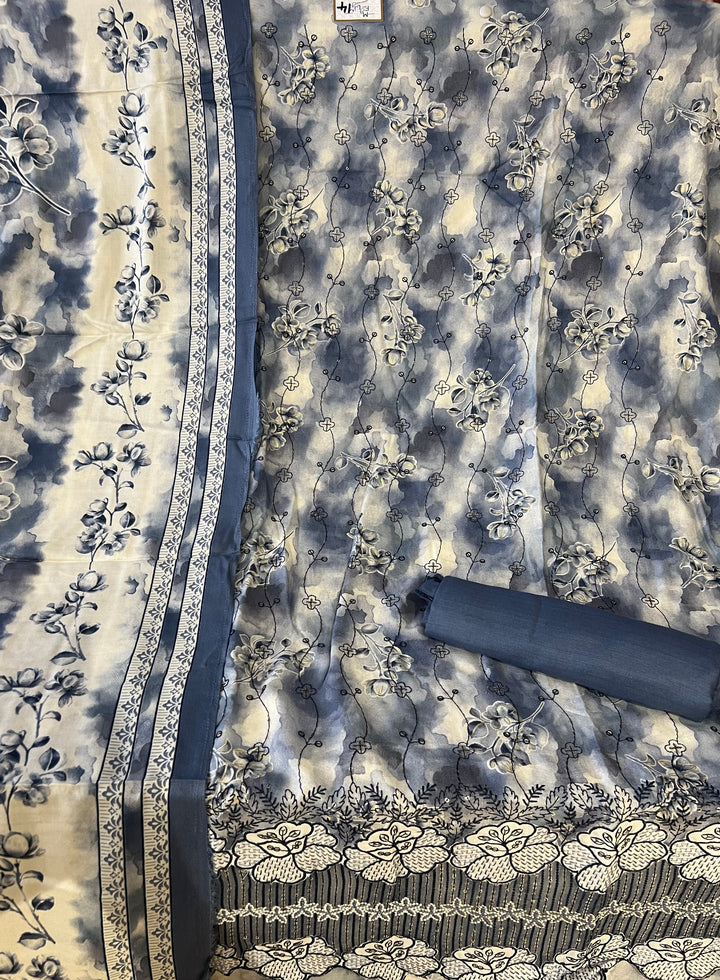 DESIGNER UNSTITCHED DRESS MATERIAL-MZE14