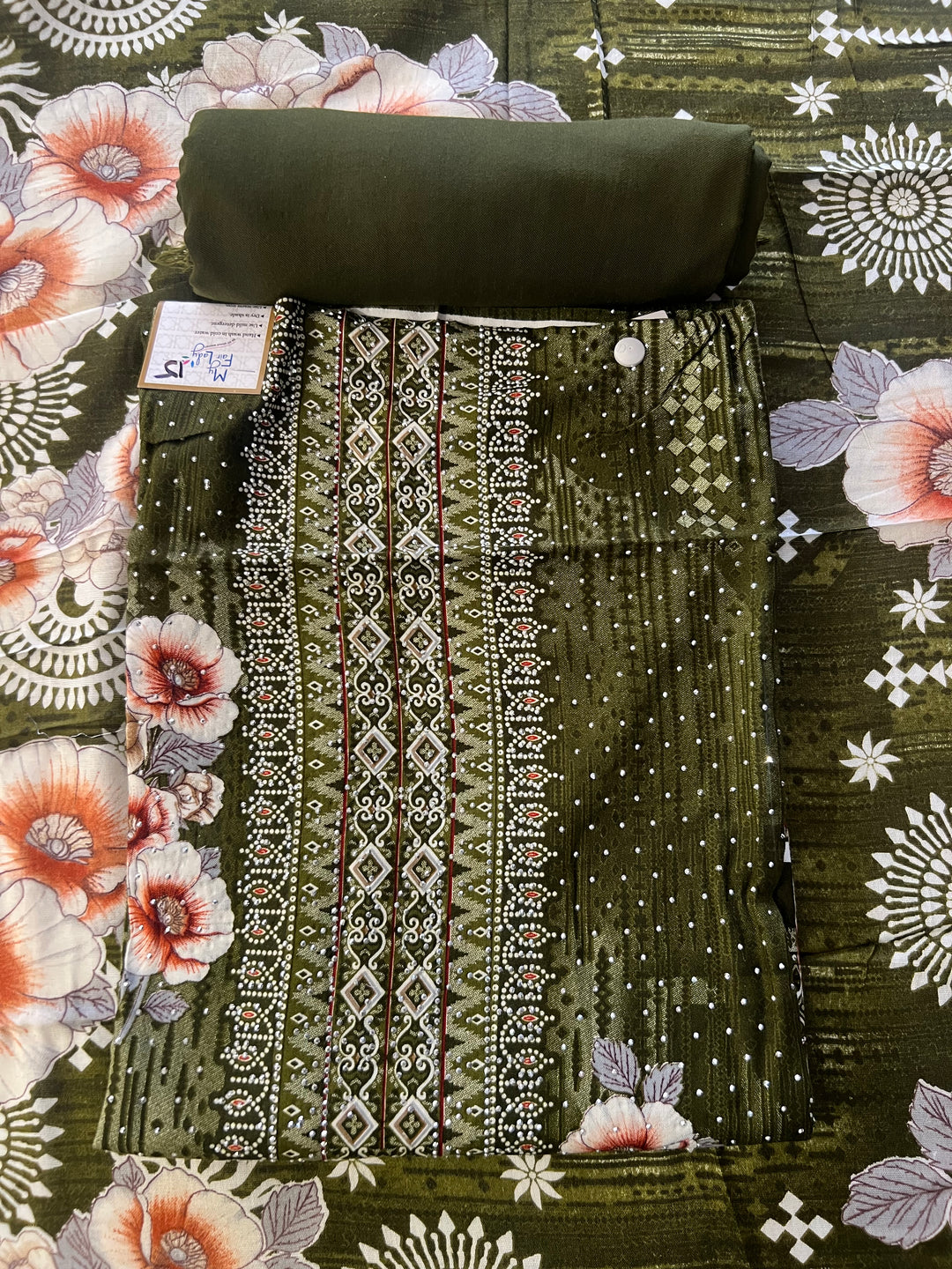 DESIGNER UNSTITCHED DRESS MATERIAL-MZE15