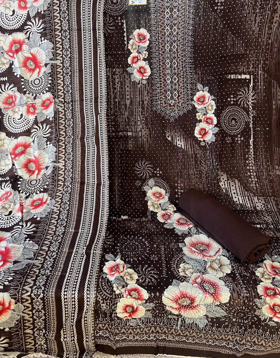 DESIGNER UNSTITCHED DRESS MATERIAL-MZE15