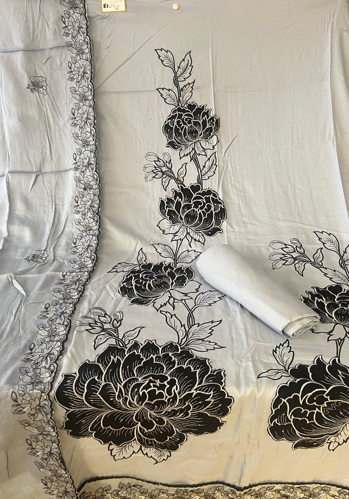 DESIGNER UNSTITCHED DRESS MATERIAL-MZE13