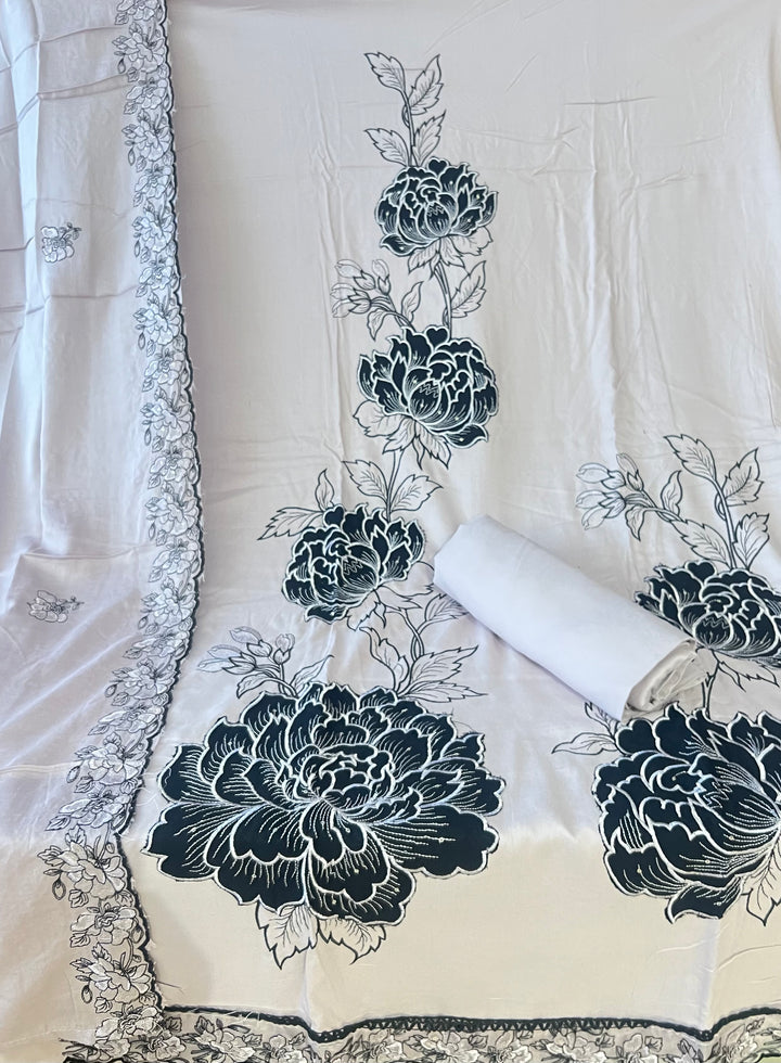 DESIGNER UNSTITCHED DRESS MATERIAL-MZE13