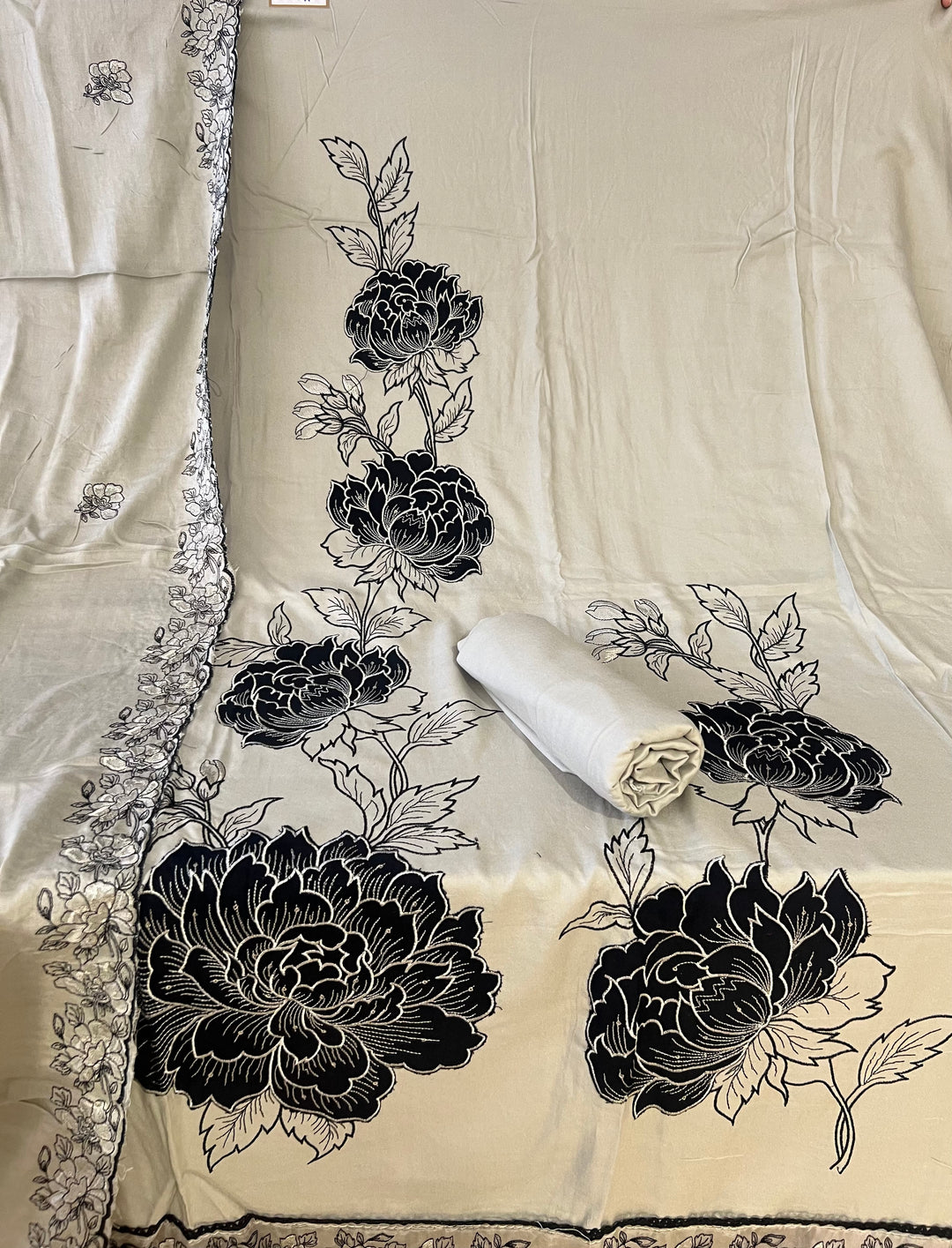 DESIGNER UNSTITCHED DRESS MATERIAL-MZE13