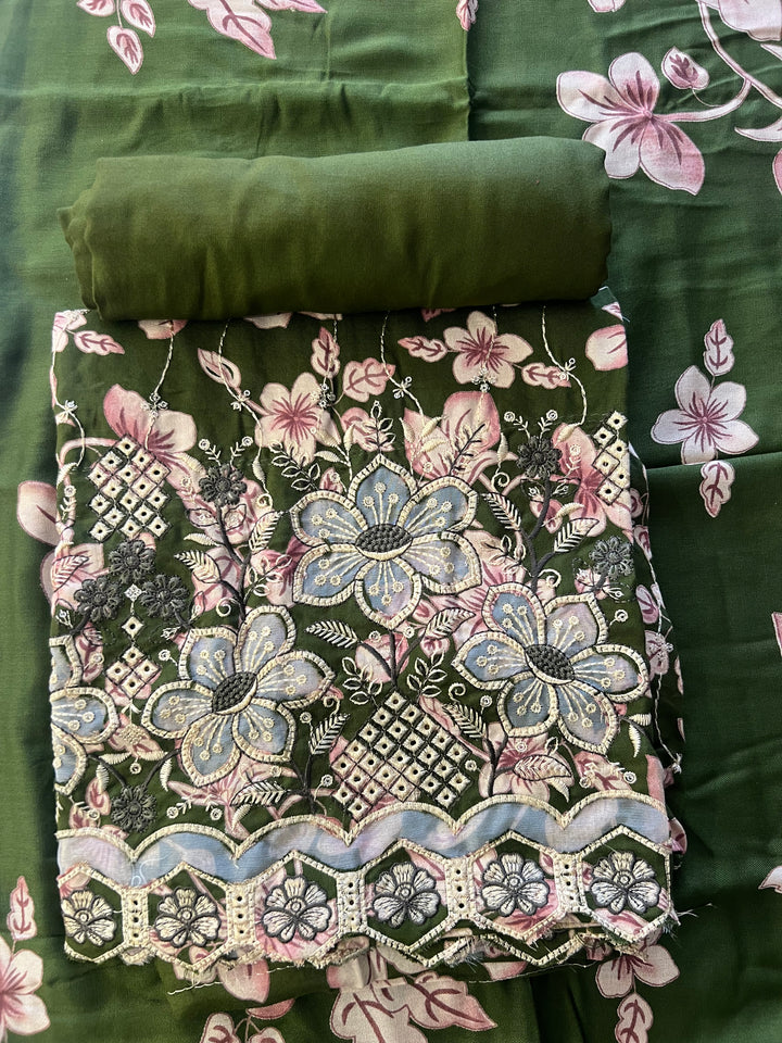 DESIGNER UNSTITCHED DRESS MATERIAL-MZE12