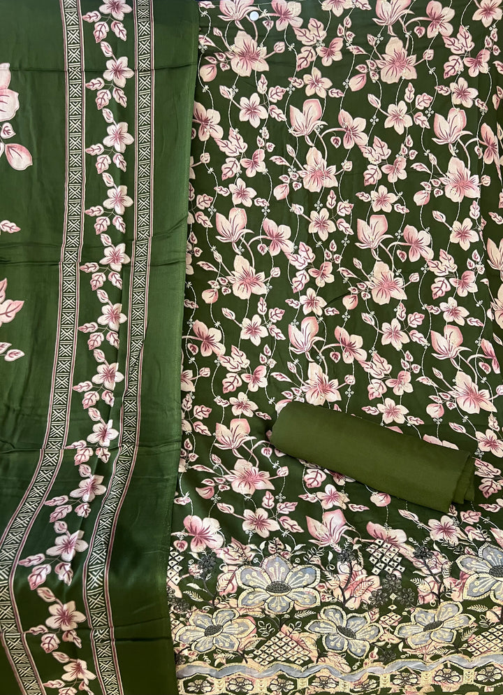 DESIGNER UNSTITCHED DRESS MATERIAL-MZE12