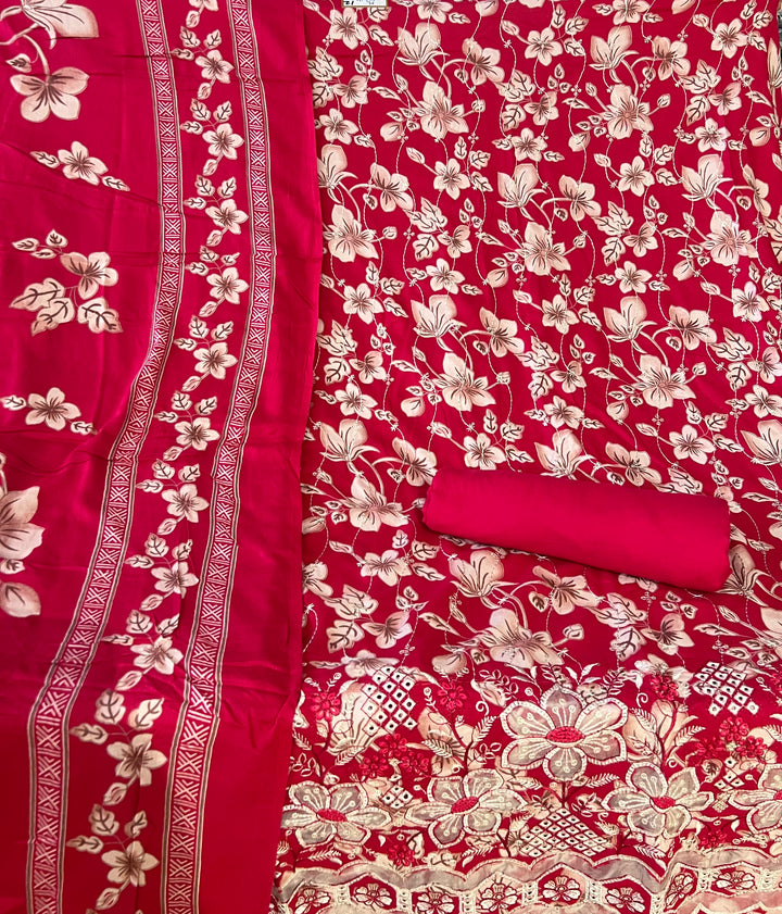 DESIGNER UNSTITCHED DRESS MATERIAL-MZE12