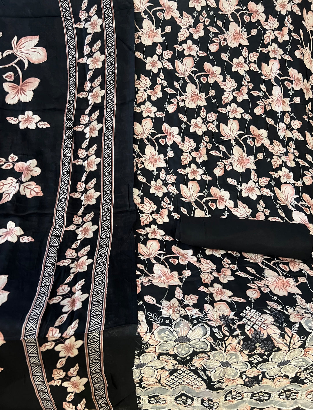 DESIGNER UNSTITCHED DRESS MATERIAL-MZE12