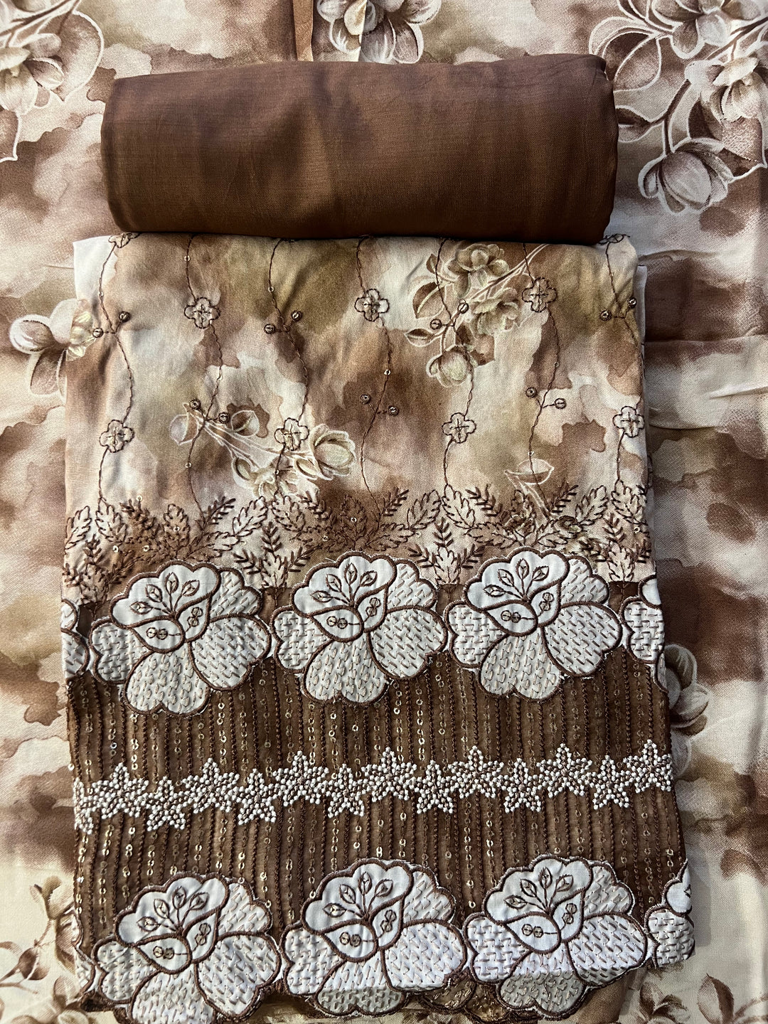 DESIGNER UNSTITCHED DRESS MATERIAL-MZE14