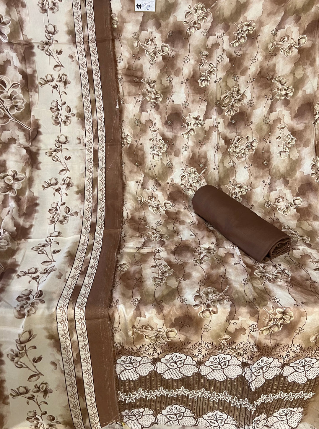 DESIGNER UNSTITCHED DRESS MATERIAL-MZE14