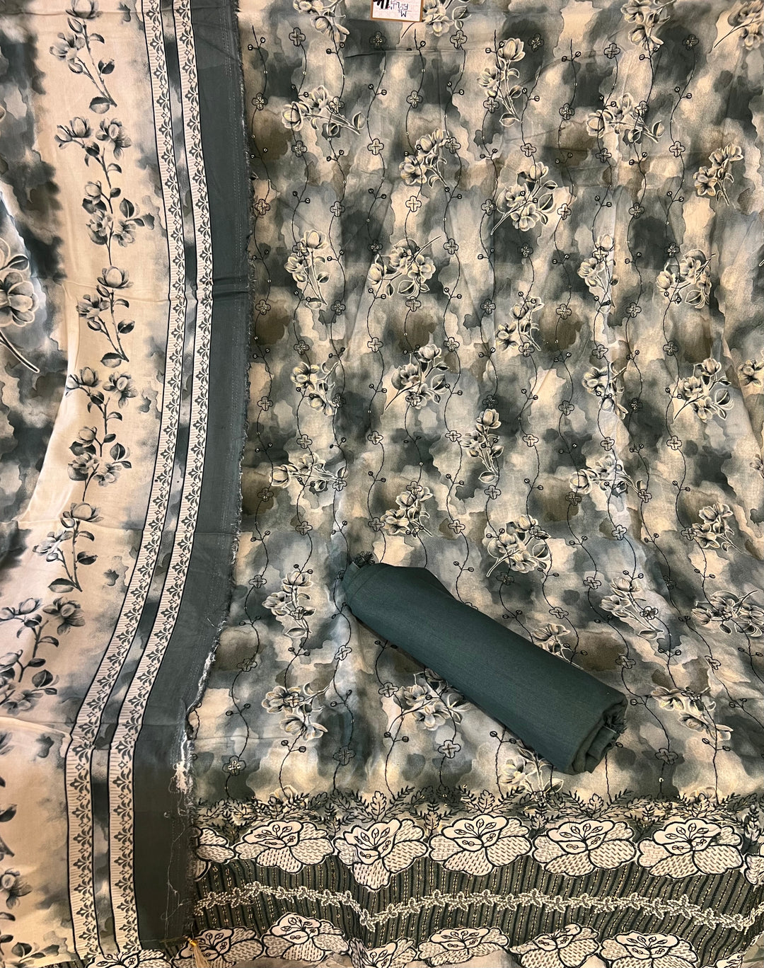 DESIGNER UNSTITCHED DRESS MATERIAL-MZE14