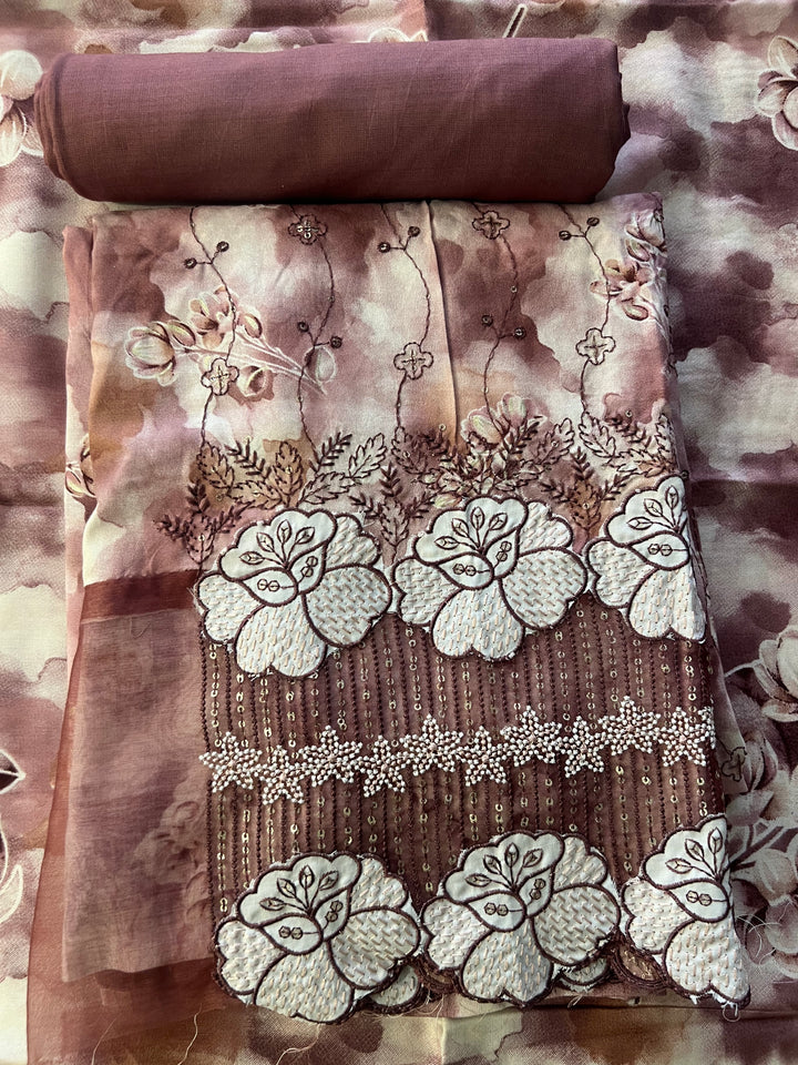 DESIGNER UNSTITCHED DRESS MATERIAL-MZE14