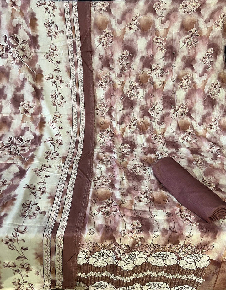 DESIGNER UNSTITCHED DRESS MATERIAL-MZE14
