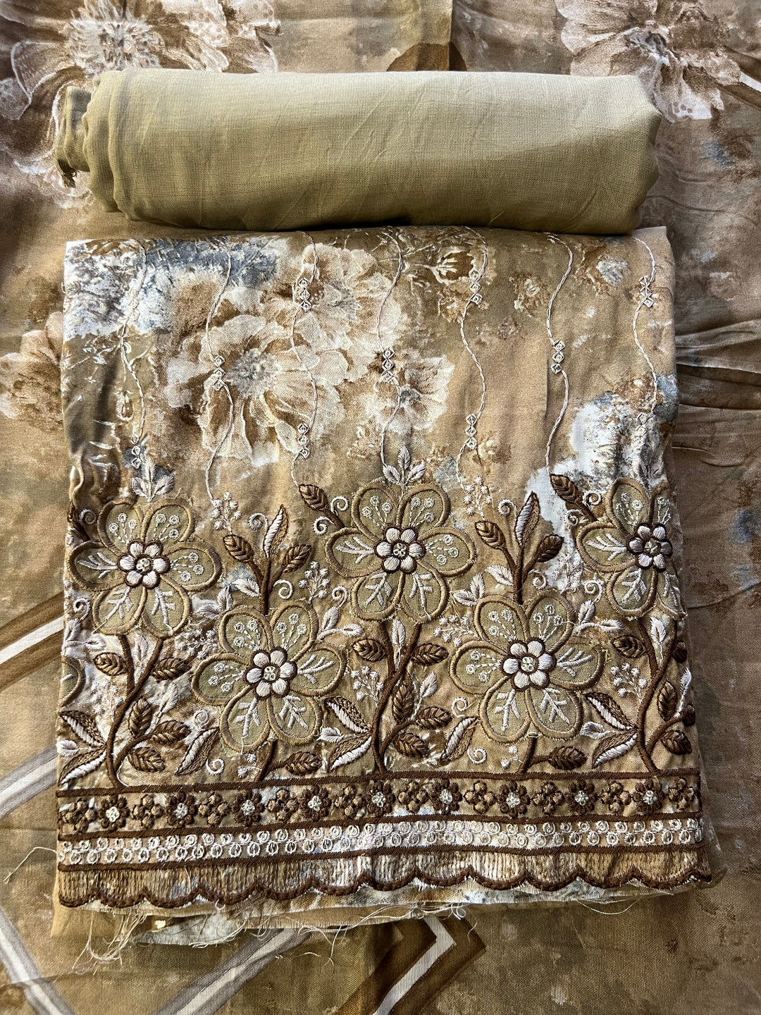 DESIGNER UNSTITCHED DRESS MATERIAL-MZE11