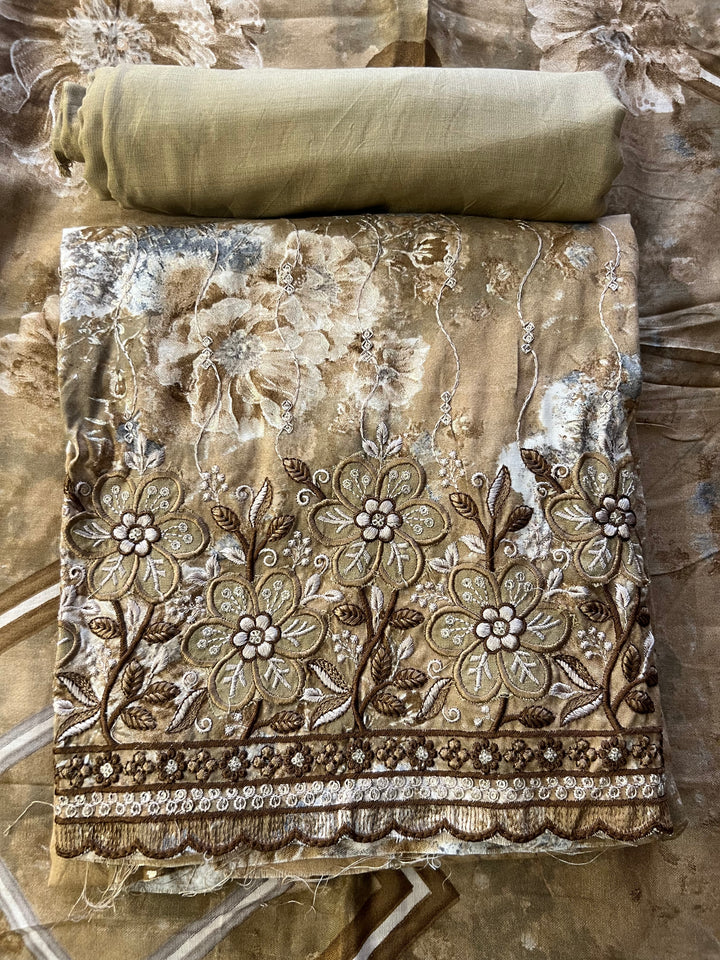 DESIGNER UNSTITCHED DRESS MATERIAL-MZE11