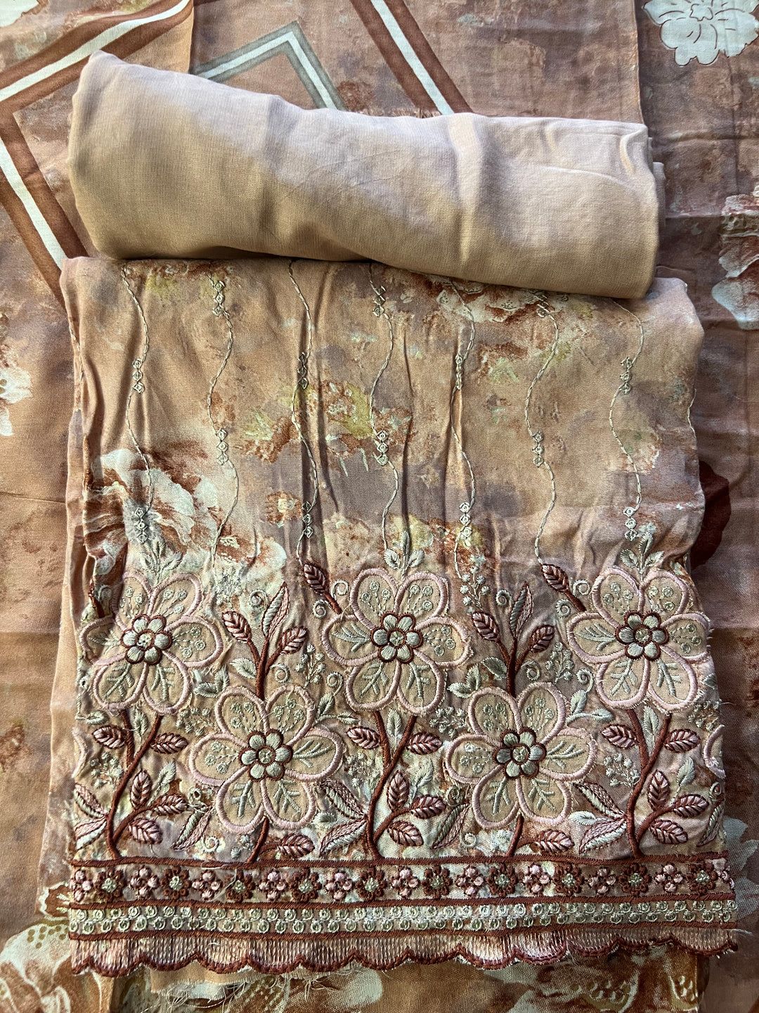 DESIGNER UNSTITCHED DRESS MATERIAL-MZE11