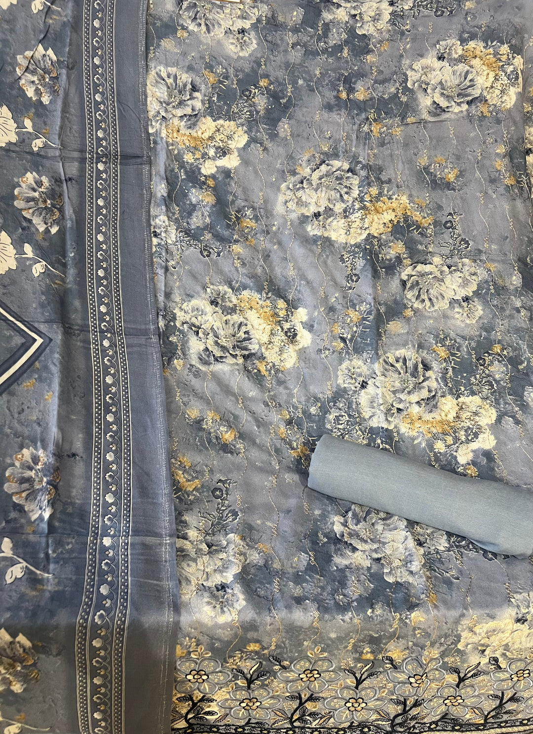 DESIGNER UNSTITCHED DRESS MATERIAL-MZE11