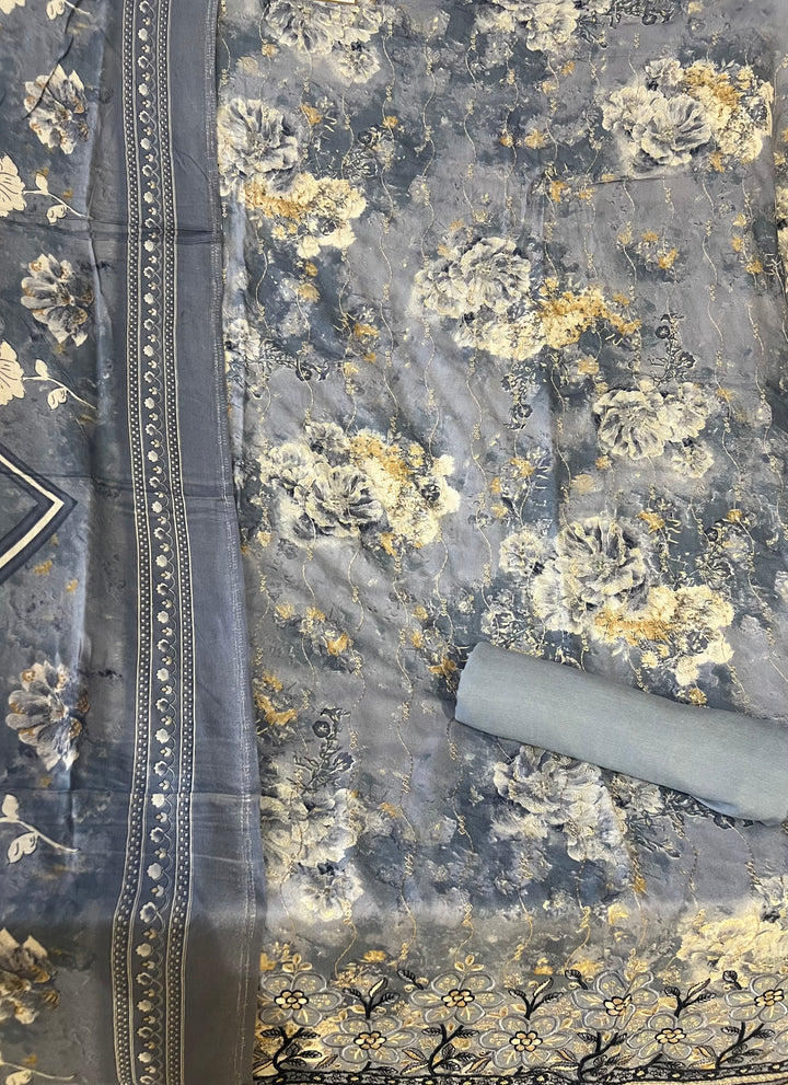 DESIGNER UNSTITCHED DRESS MATERIAL-MZE11