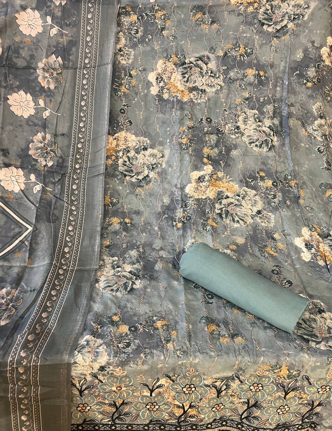 DESIGNER UNSTITCHED DRESS MATERIAL-MZE11