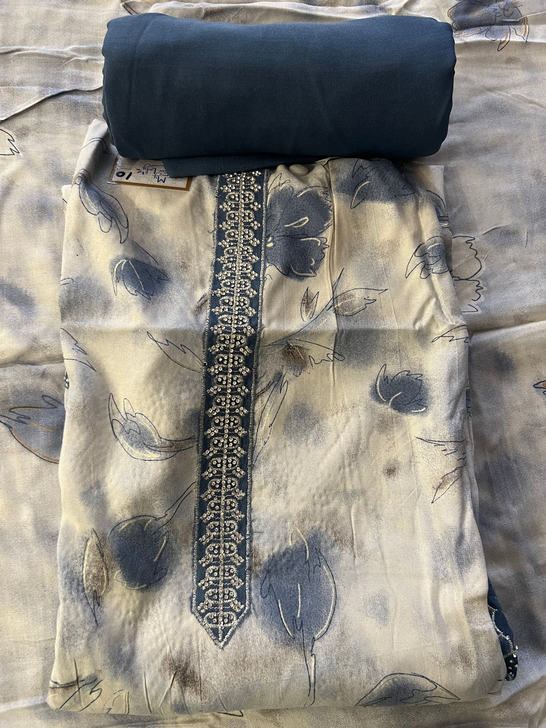 DESIGNER UNSTITCHED DRESS MATERIAL-MZE10