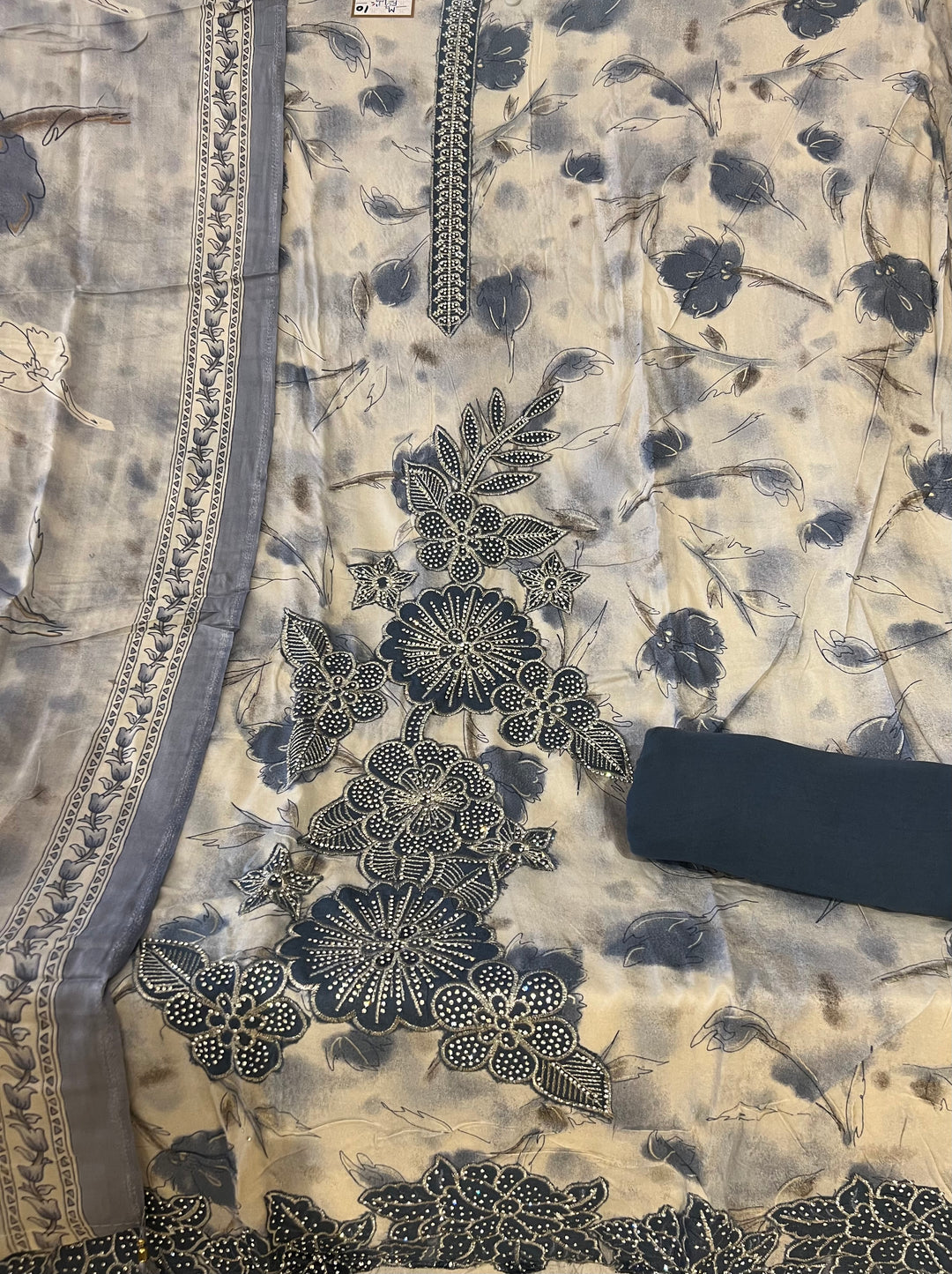 DESIGNER UNSTITCHED DRESS MATERIAL-MZE10