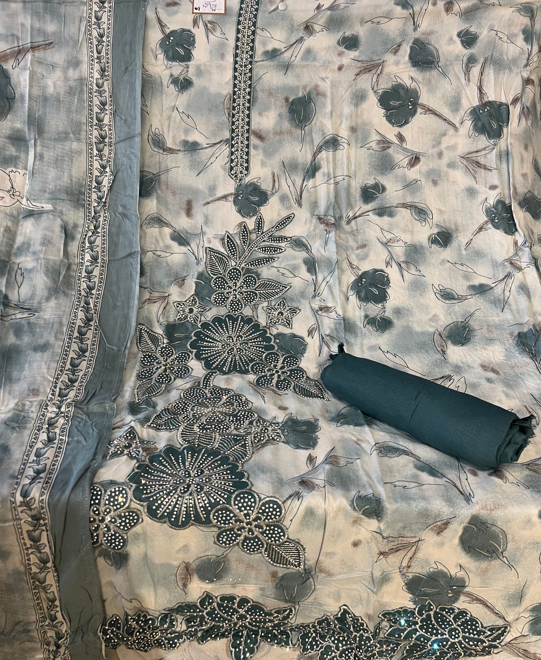 DESIGNER UNSTITCHED DRESS MATERIAL-MZE10