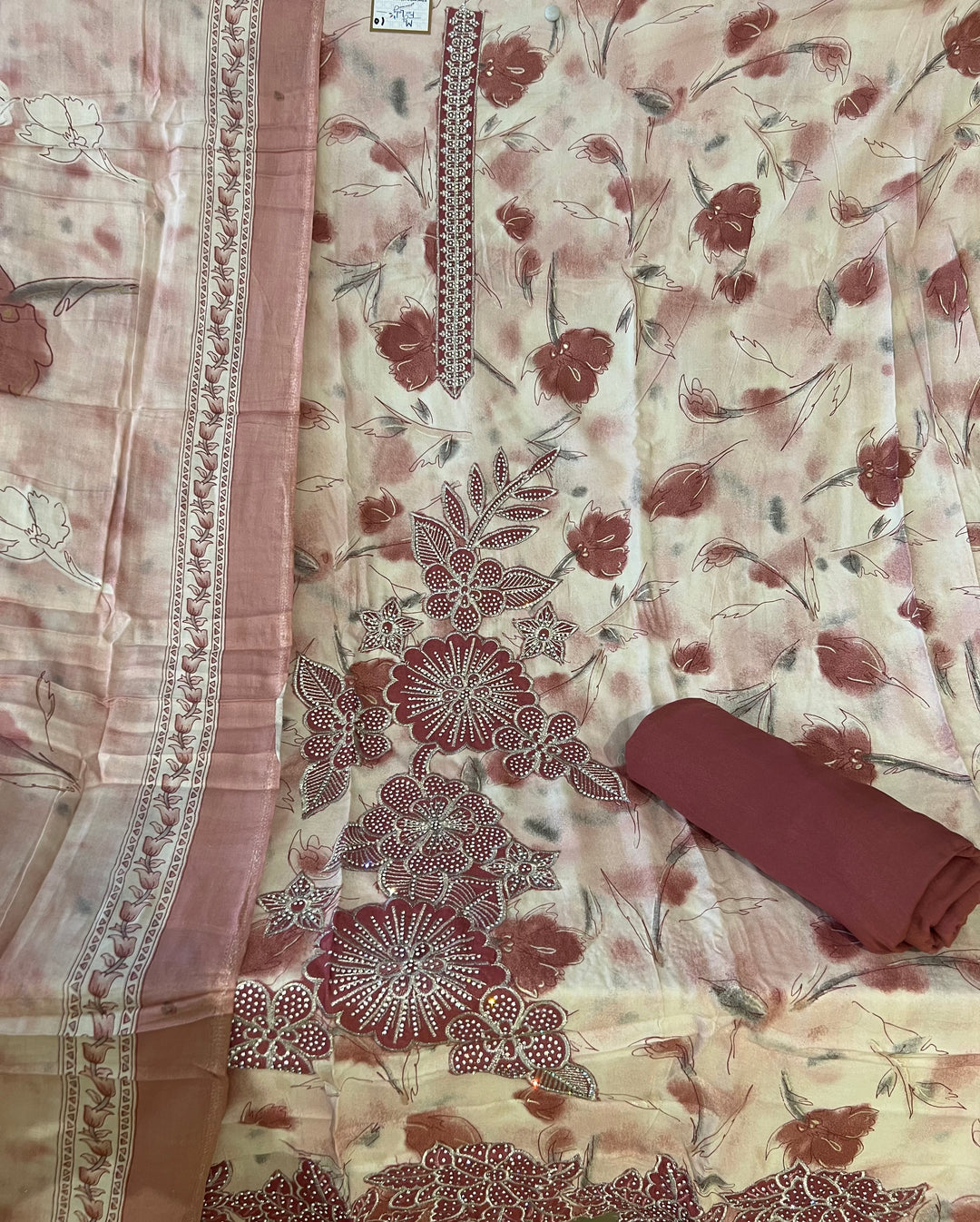 DESIGNER UNSTITCHED DRESS MATERIAL-MZE10