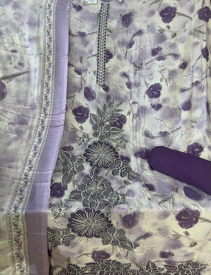 DESIGNER UNSTITCHED DRESS MATERIAL-MZE10