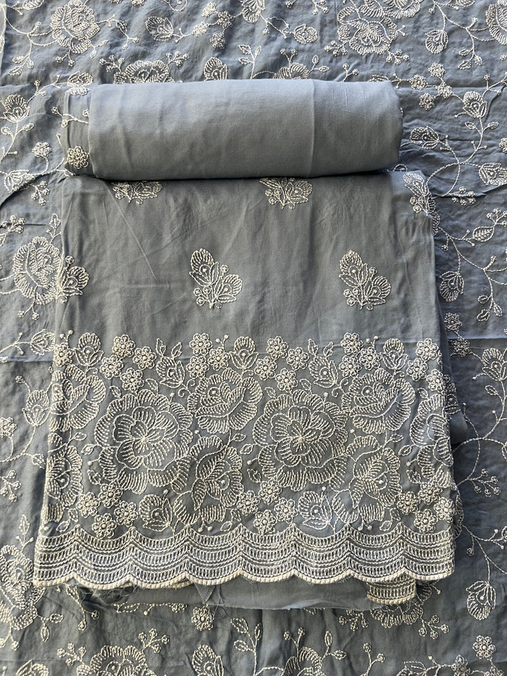 DESIGNER UNSTITCHED DRESS MATERIAL-MZE09