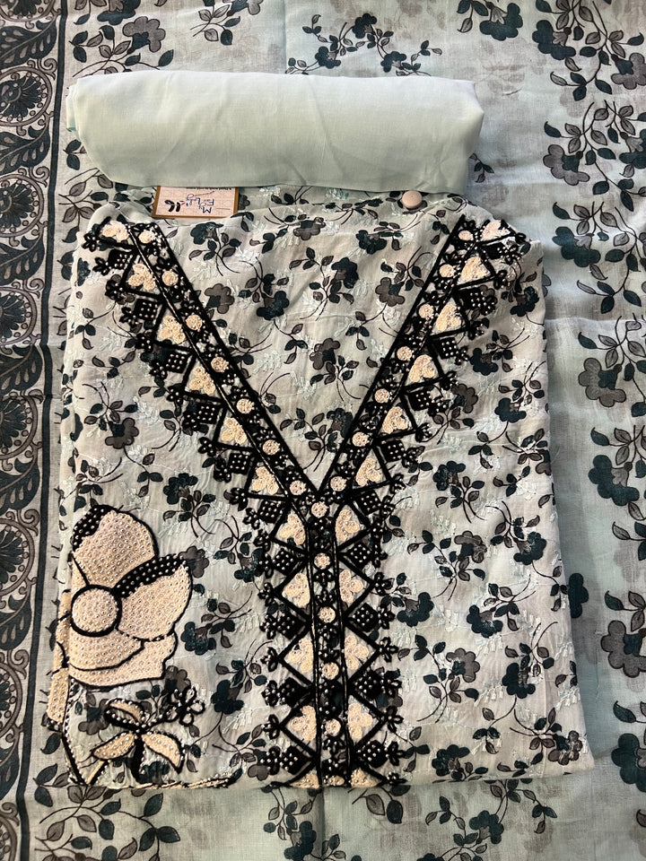 DESIGNER UNSTITCHED DRESS MATERIAL-MZE16