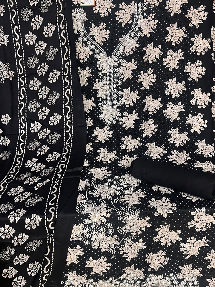 DESIGNER UNSTITCHED DRESS MATERIAL-MZE07