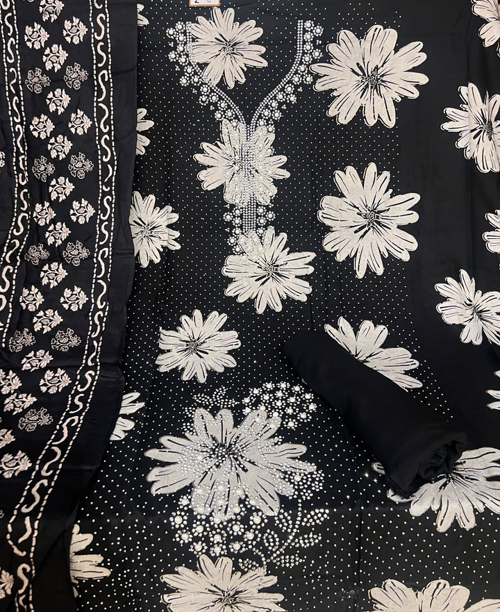 DESIGNER UNSTITCHED DRESS MATERIAL-MZE07