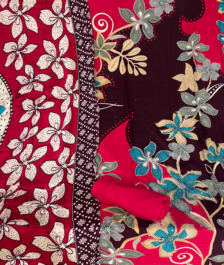 DESIGNER UNSTITCHED DRESS MATERIAL-MZE08