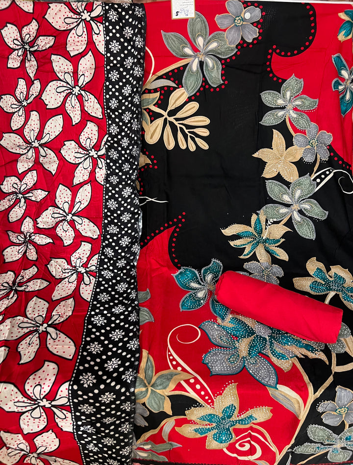 DESIGNER UNSTITCHED DRESS MATERIAL-MZE08