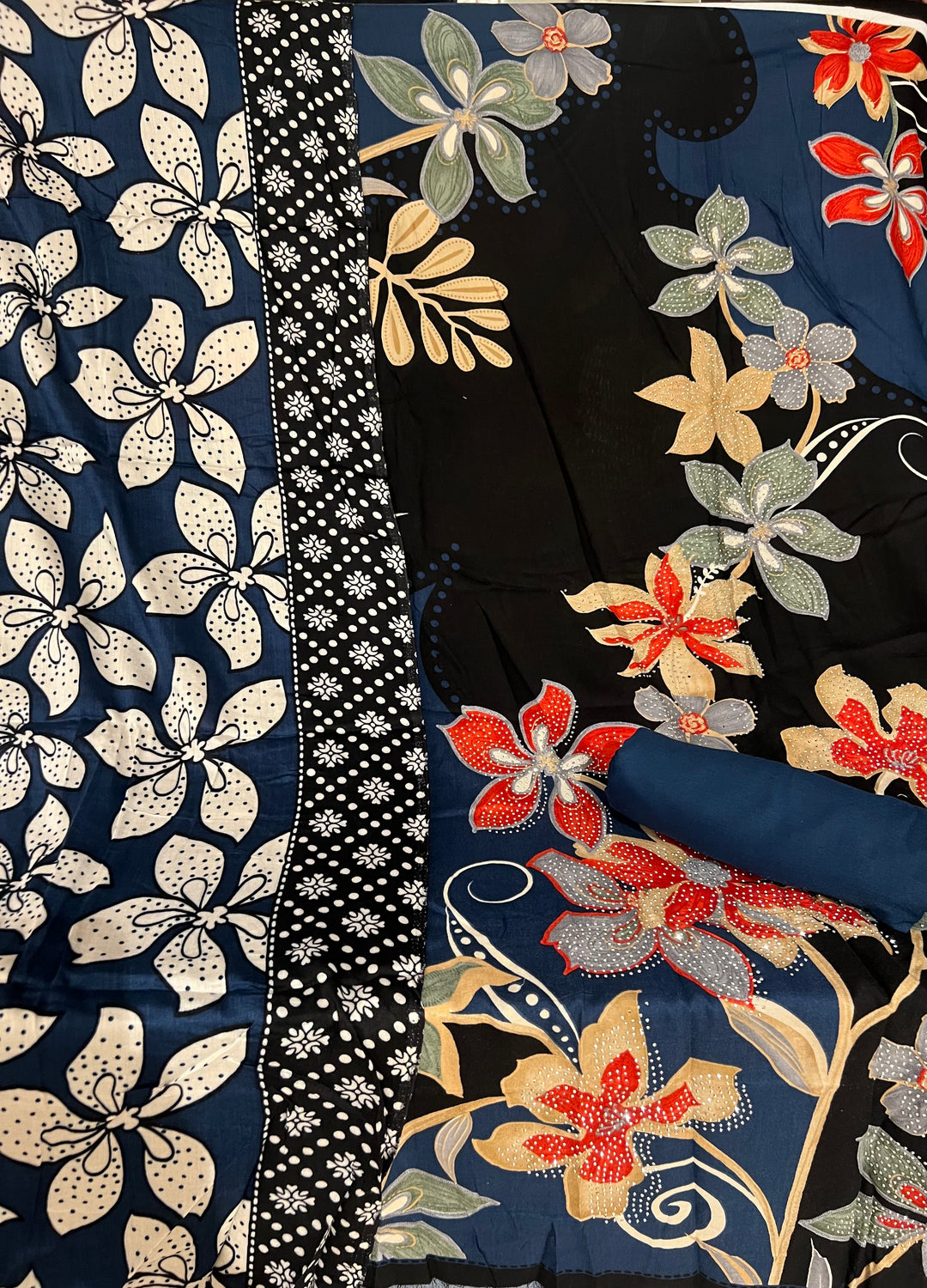 DESIGNER UNSTITCHED DRESS MATERIAL-MZE08