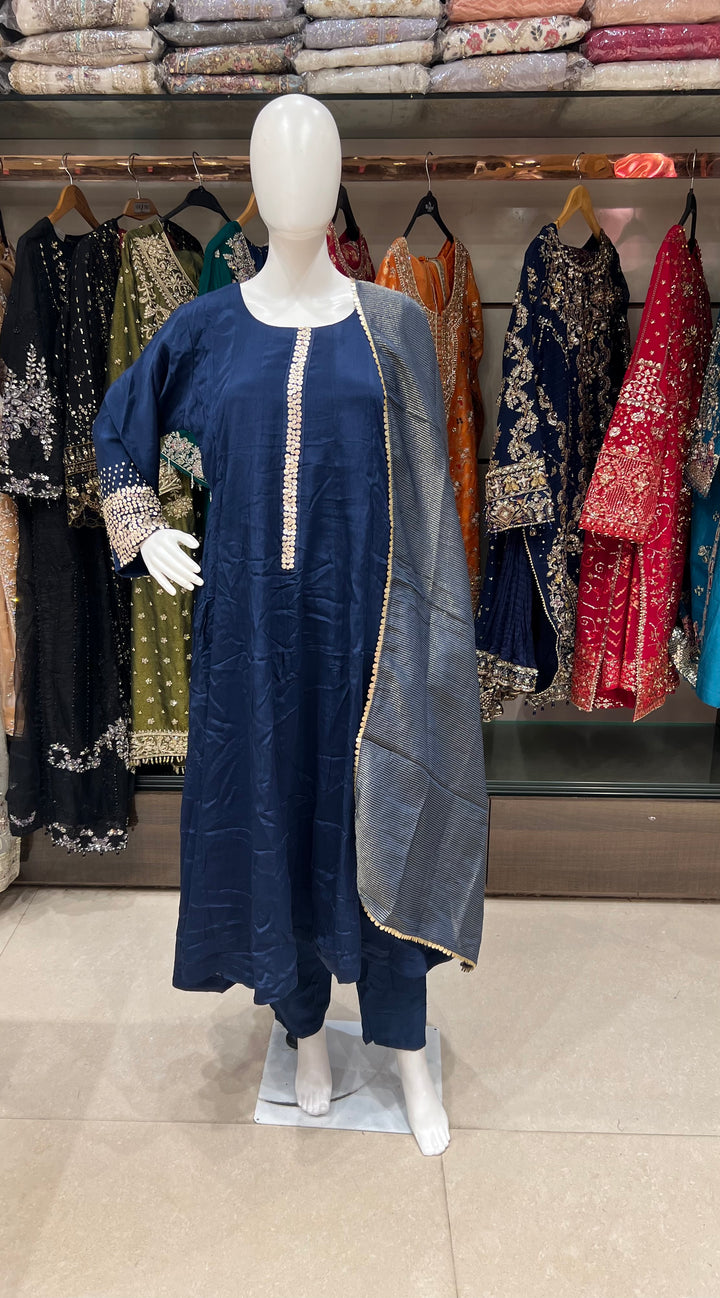 ANARKALI SEQUENCE WORK DESIGNER SUIT - BTA092