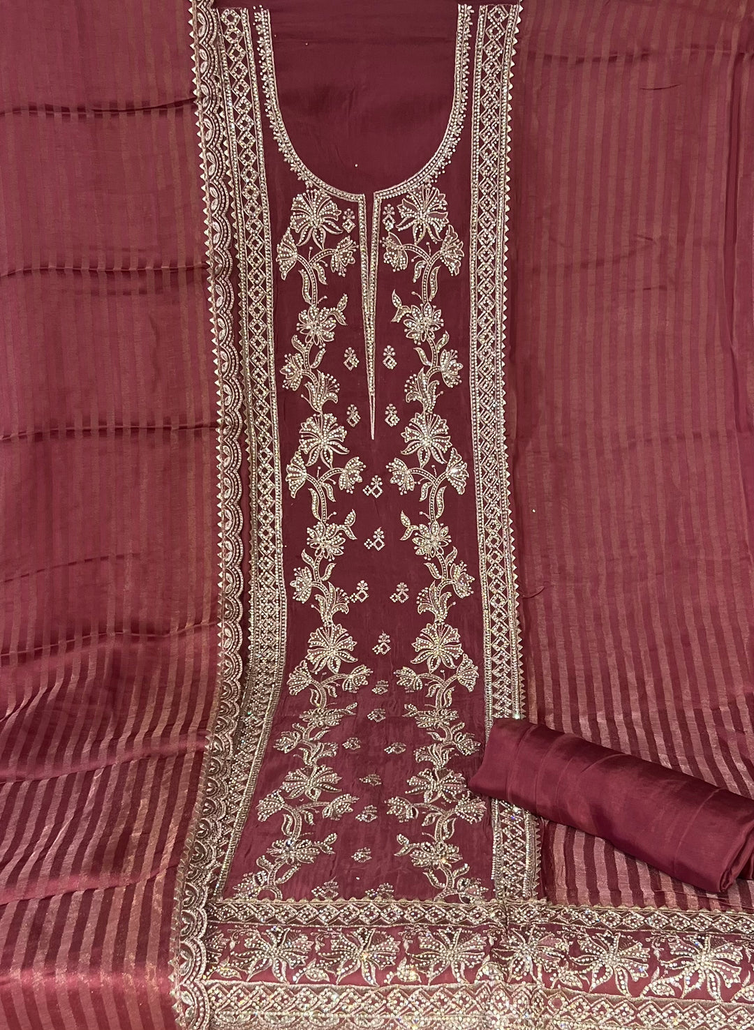 DESIGNER UNSTITCHED DRESS MATERIAL - BTZA03