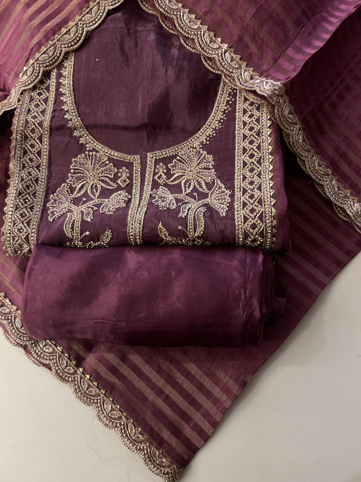 DESIGNER UNSTITCHED DRESS MATERIAL - BTZA03