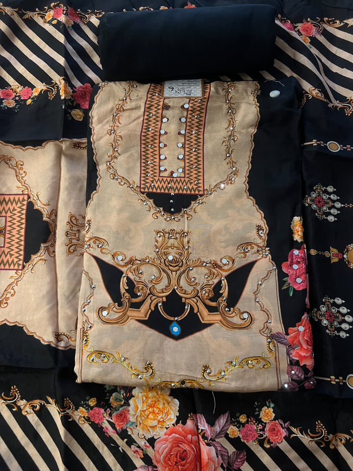 UNMSTITCHED  DESIGNER SUIT- IKBN06/12