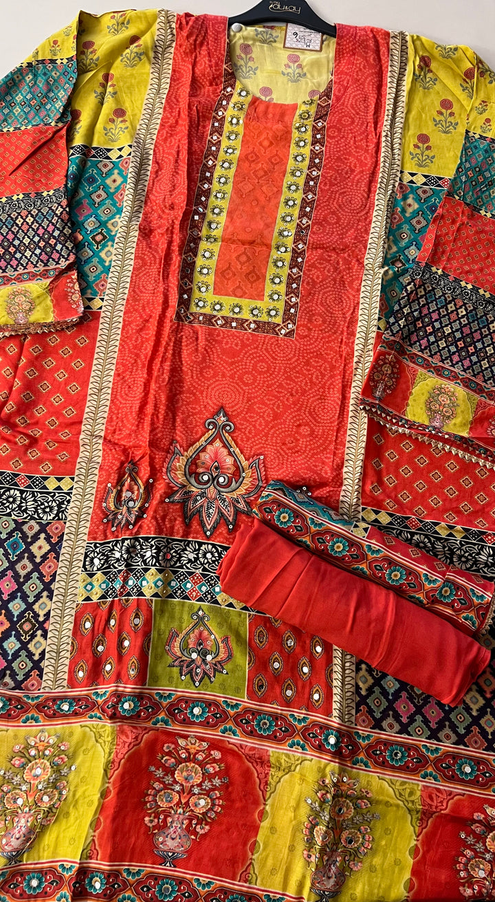 UNMSTITCHED  DESIGNER SUIT- IKBN06/3