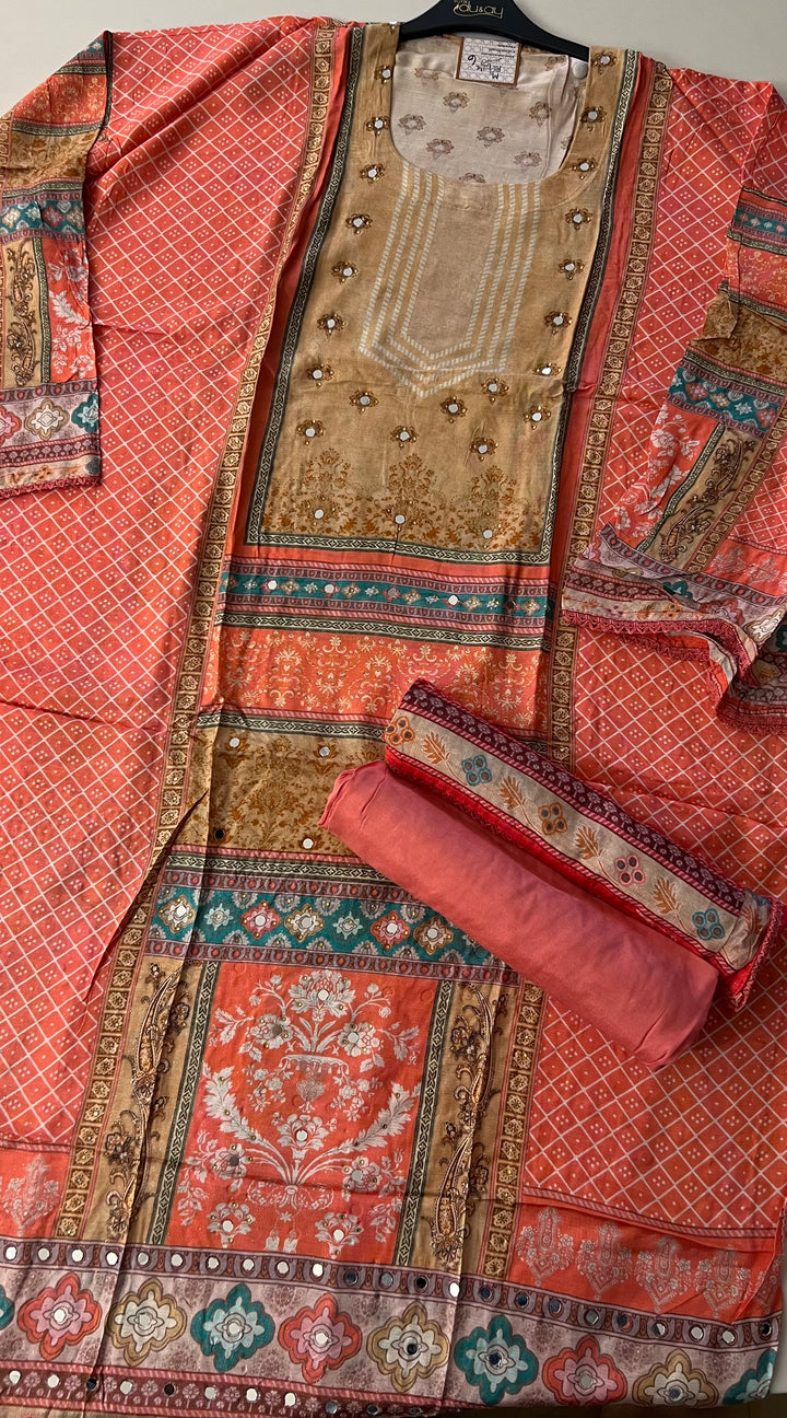 UNMSTITCHED  DESIGNER SUIT- IKBN06/21