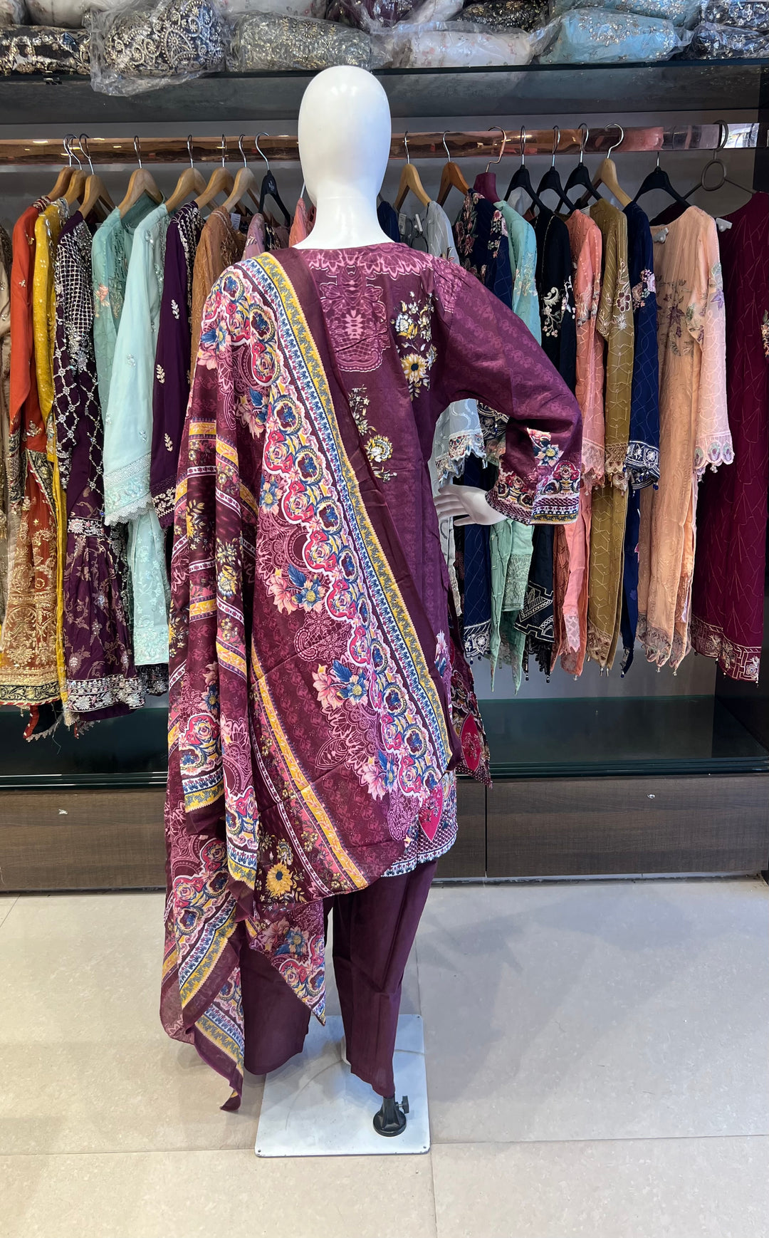 PAKISTANI LAWN COTTON SUITS FOR RAMZAN EID 3XL-MOD16