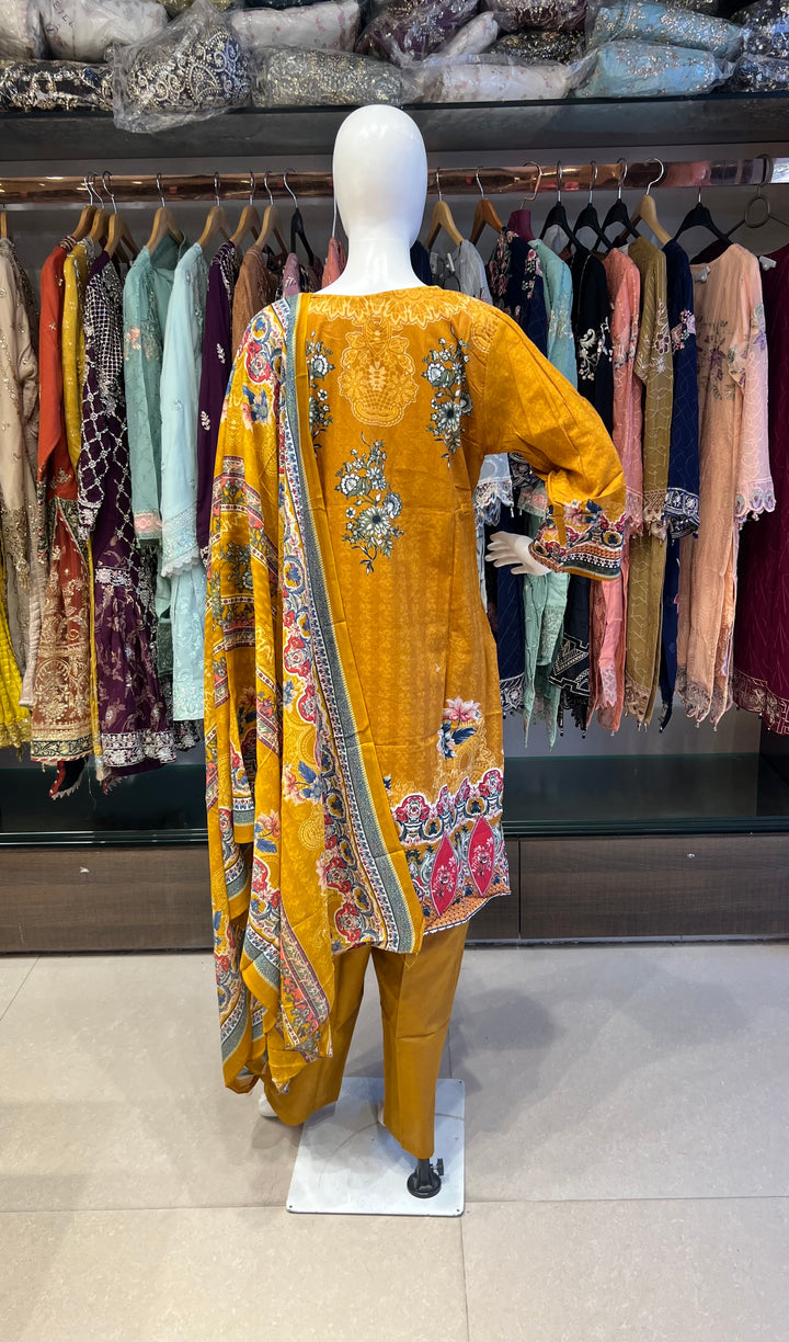 PAKISTANI LAWN COTTON SUITS FOR RAMZAN EID 3XL-MOD16