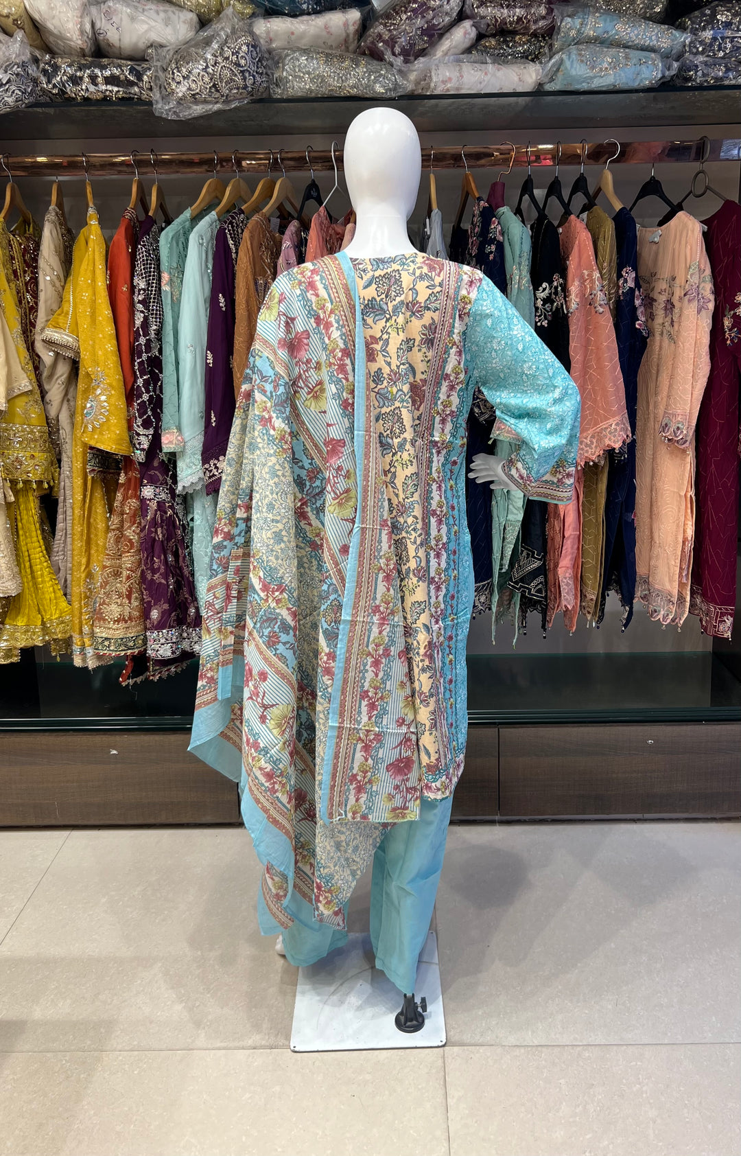 PAKISTANI LAWN COTTON SUITS FOR RAMZAN EID 3XL-MOD16