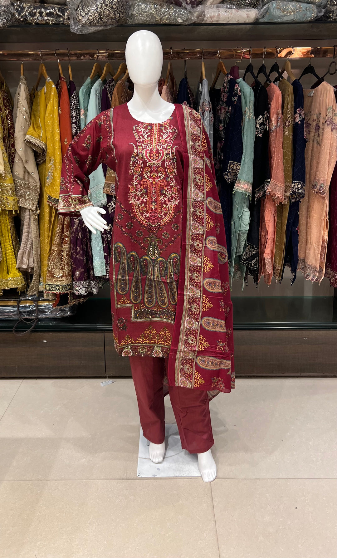 PAKISTANI LAWN COTTON SUITS FOR RAMZAN EID 3XL-MOD16